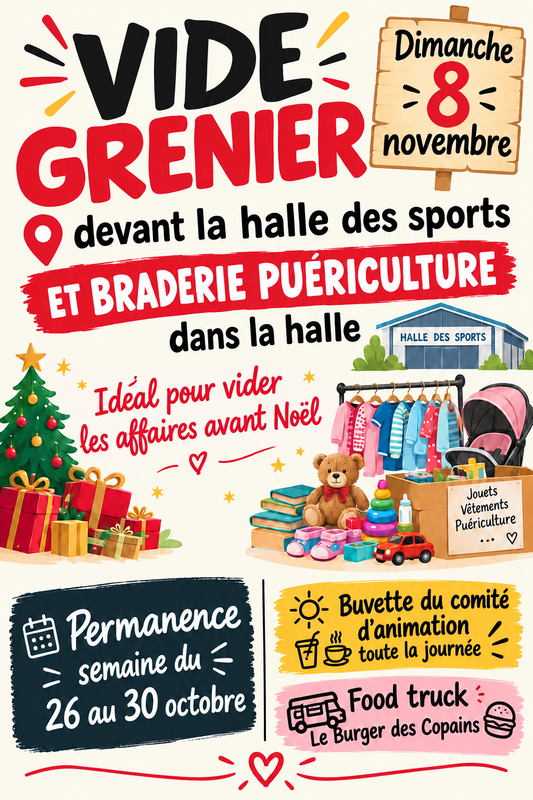 Vide grenier et braderie puériculture