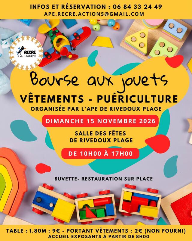 Bourse aux jouets, vêtements et puériculture
