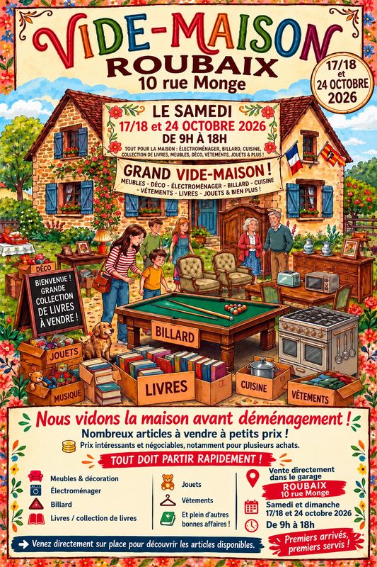 Vide maison avant demenagement, tout doit disparaitre!