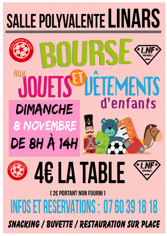Bourse aux jouets et vetements du gj lnf