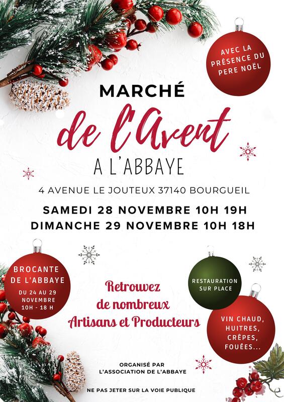 Marché de l'avent de l'abbaye de bourgueil
