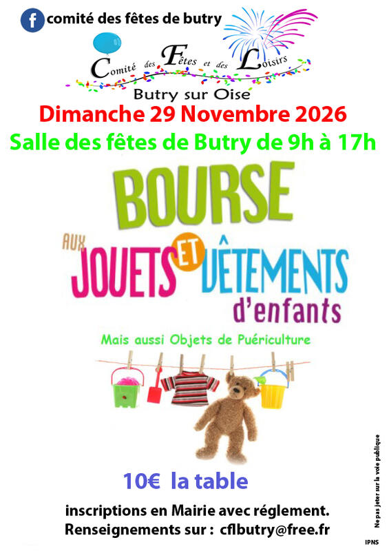 Bourse aux jouets - vêtements - matériel de puériculture