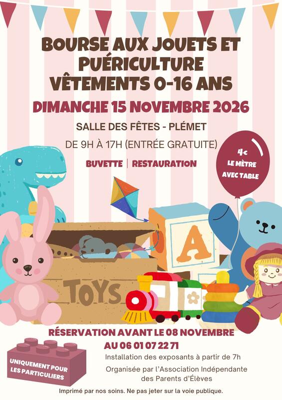 Bourse aux jouets et puericulture