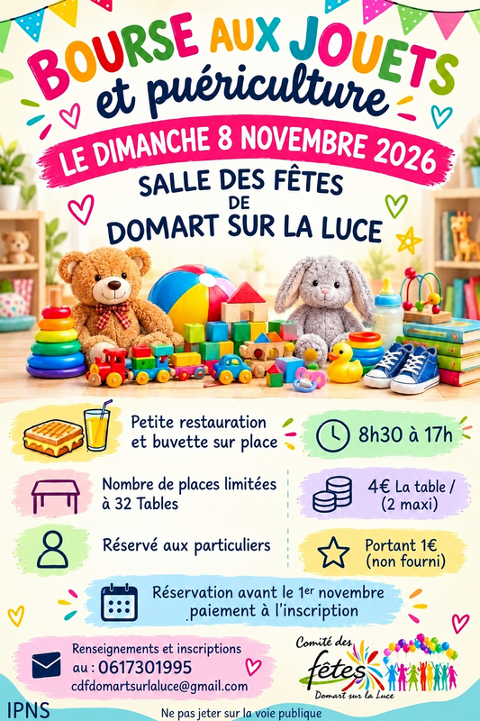 Bourse aux jouets - vêtements - puériculture