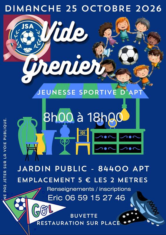 Vide grenier du club de football la jeunesse sportive d'apt