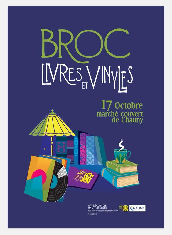 Broc livres et vinyles