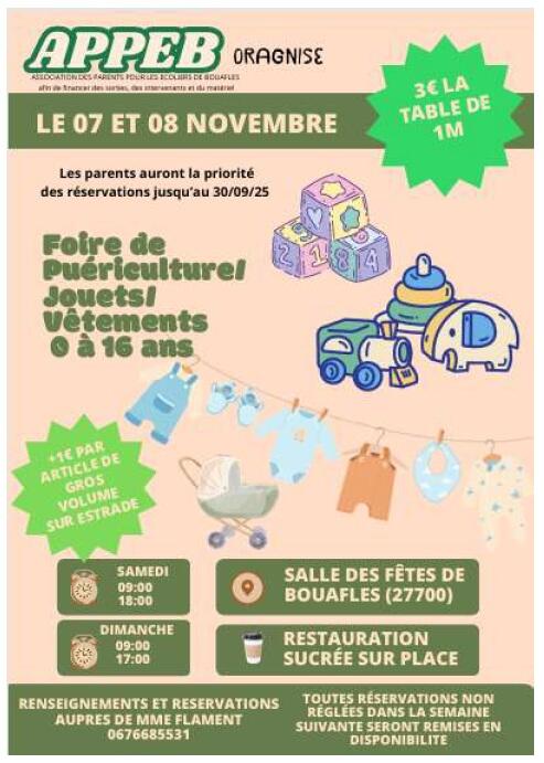 Foire puériculture et bourse aux jouets