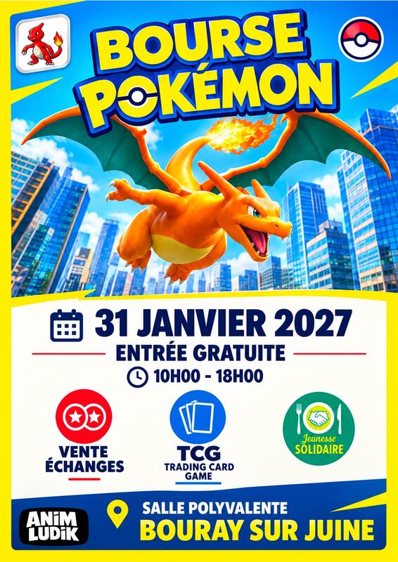 Bourse d’échanges et vente de cartes pokemon et multi cartes (tcg)