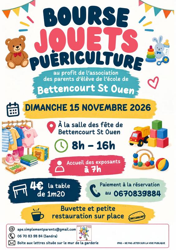 Bourse aux jouets et puériculture