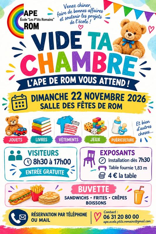 Vide ta chambre de l’école de rom