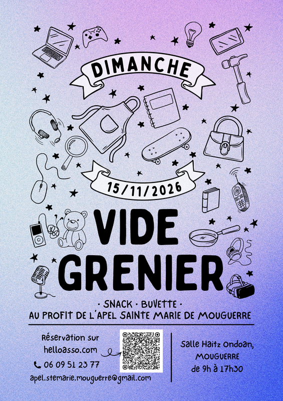 Vide grenier mouguerre 15 novembre - complexe haitz ondoan