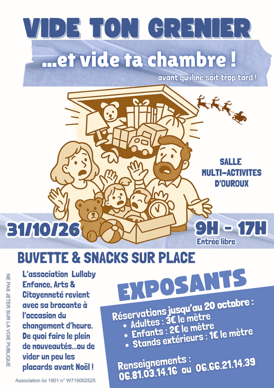 Brocante du changement d'heure - vide ton grenier - vide ta chambre