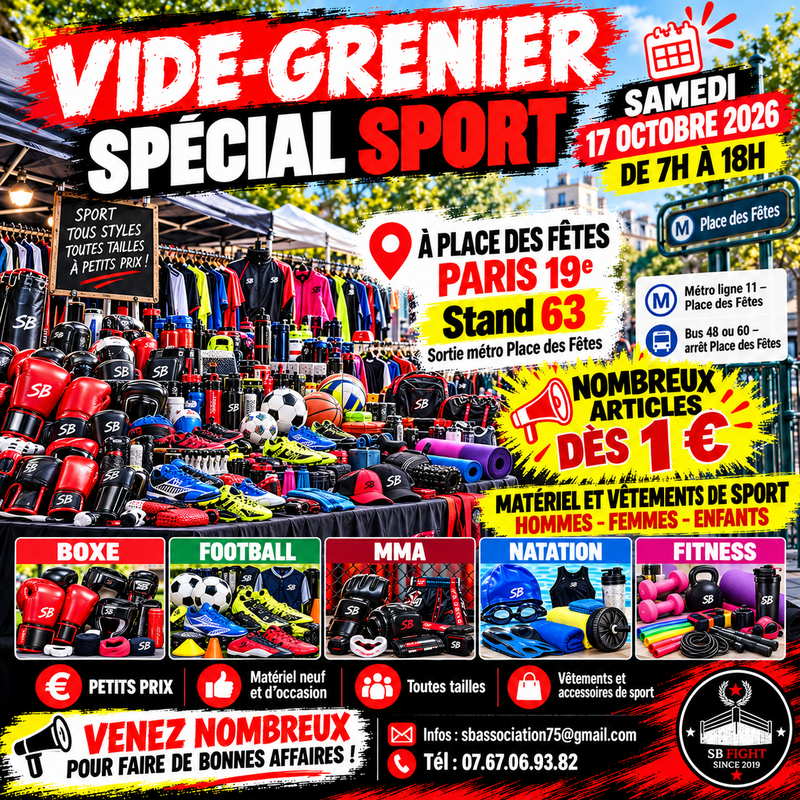 Vide-grenier - place des fêtes