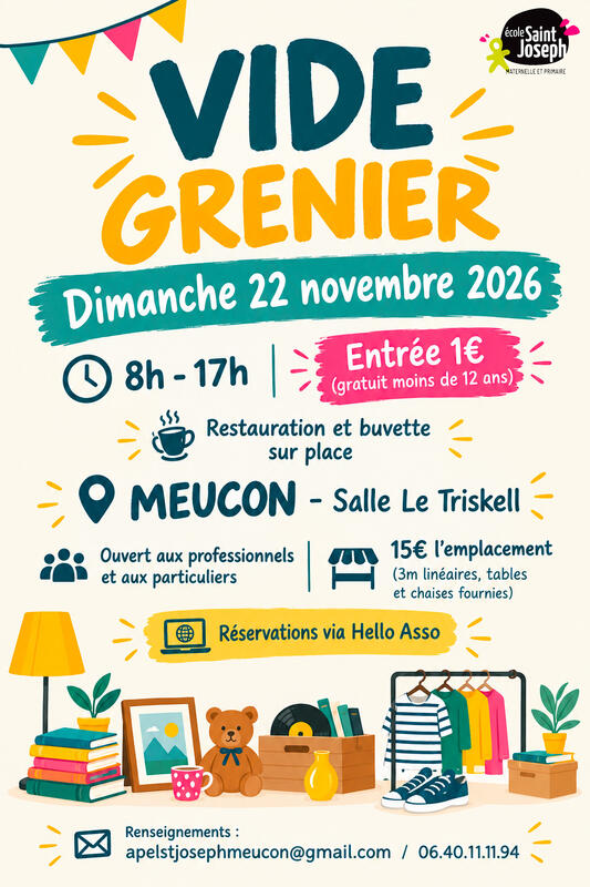 Vide grenier de l'école saint joseph - meucon