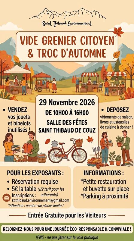 Vide-grenier citoyen &amp; troc d'automne