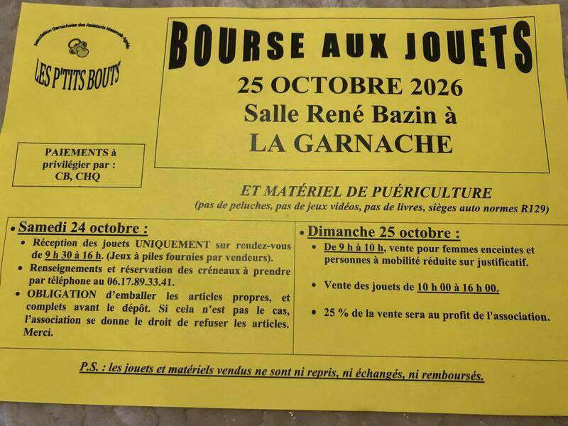 Bourse aux jouets et puériculture
