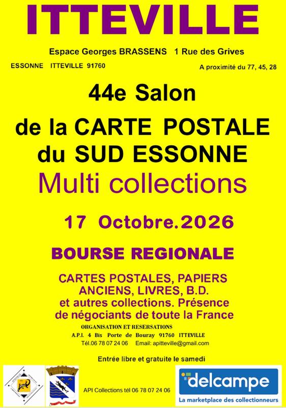 44e salon de la carte postale du sud essonne, salon multi collections