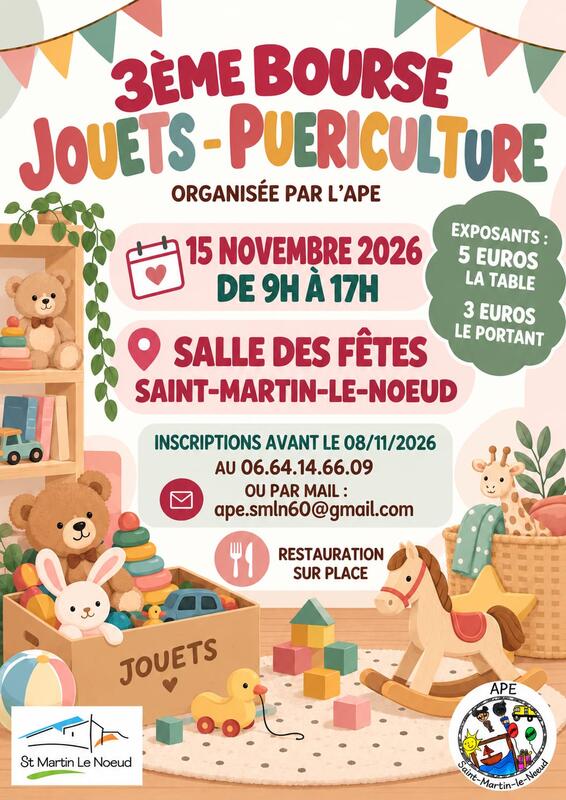 Bourse jouets - vêtements - puériculture