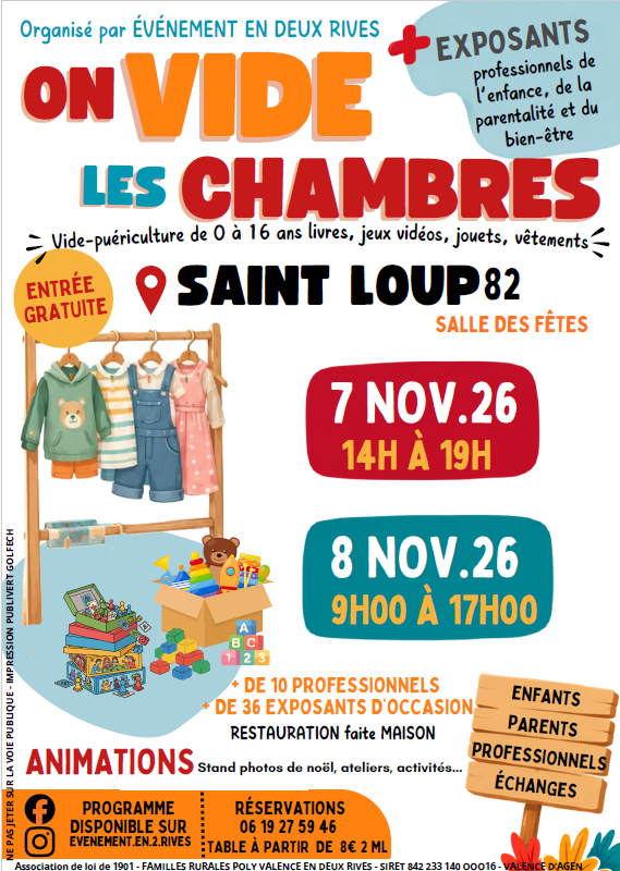 On vide les chambres - salon de la parentalité