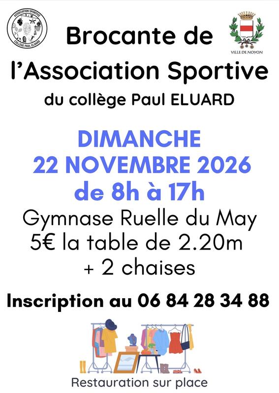 Vide grenier de l’association sportive du collège paul eluard
