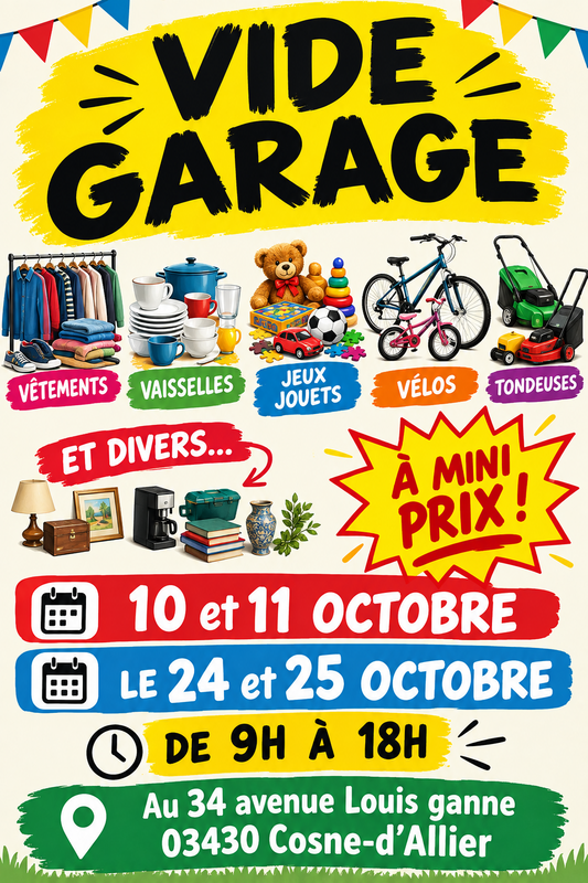 Vide garage