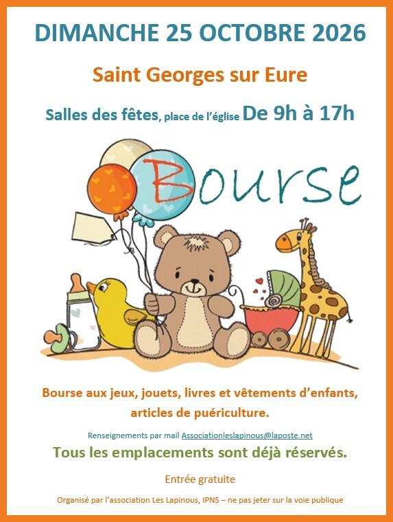 Bourse aux jeux, jouets, livres, vêtements d’enfants et articles de puériculture