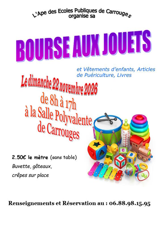 Bourse aux jouets et articles de puériculture