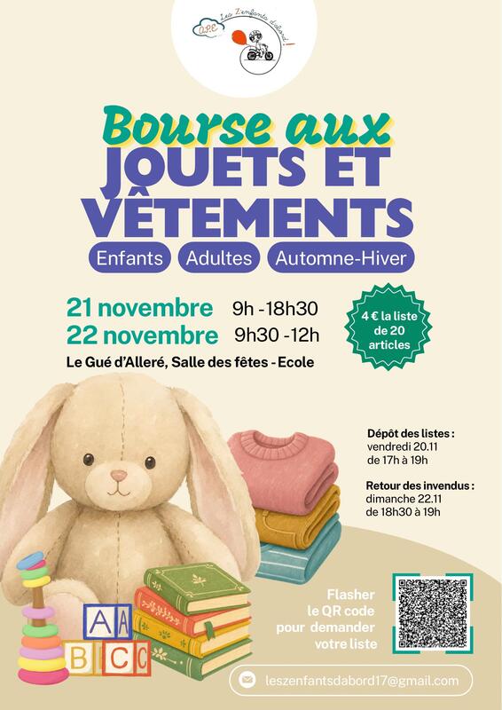Bourse aux jouets - vêtements adultes et enfants hiver - jeux - livres