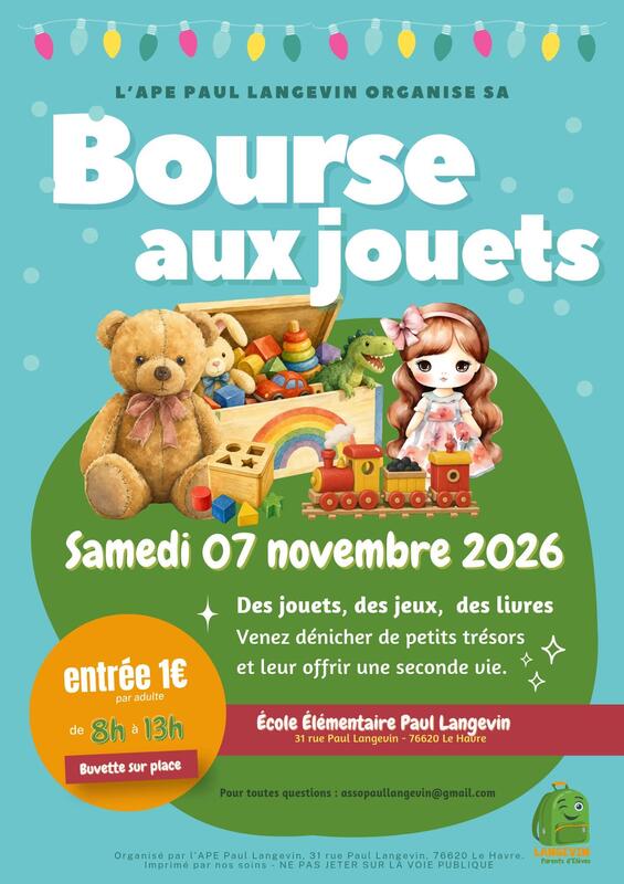 Bourse aux jouets de l'école paul langevin