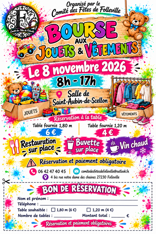 Bourse aux jouets et vêtements