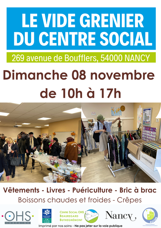 Vide grenier du centre social beauregard