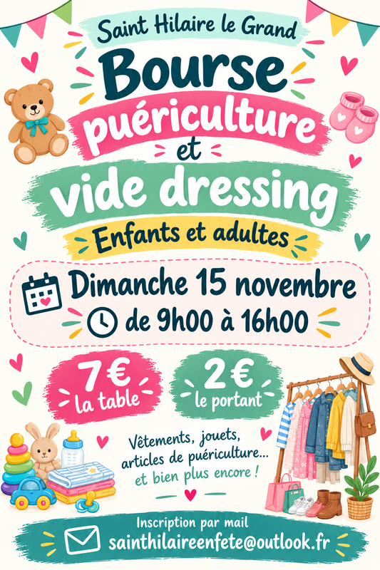 Bourse puériculture / vide dressing