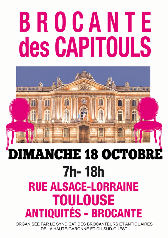 Superbe brocante au coeur de toulouse rue d'alsace lorraine 100% marchands pros