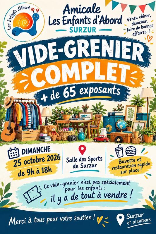 Vide-greniers organisé par l'amicale les enfants d'abord