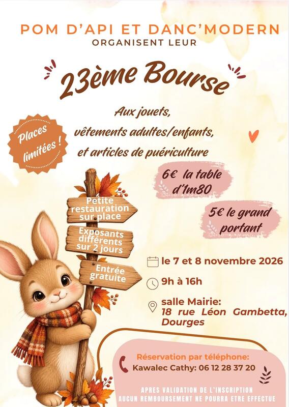 Bourse aux vêtements jouets et articles de puériculture