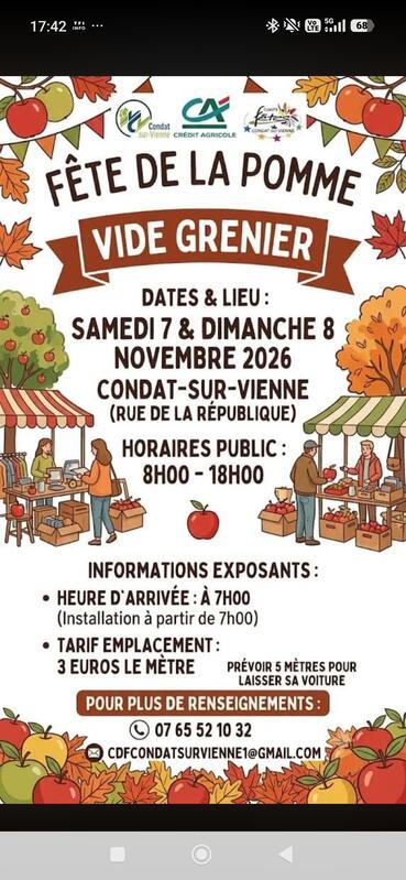 Fête de la pomme à condat-sur-vienne