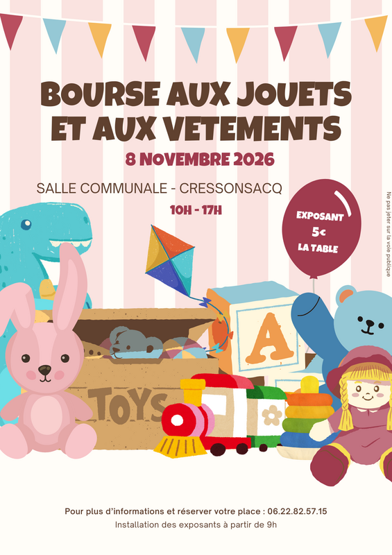 Bourse aux jouets et vêtements