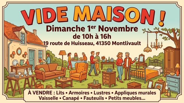 Vide maison montlivault