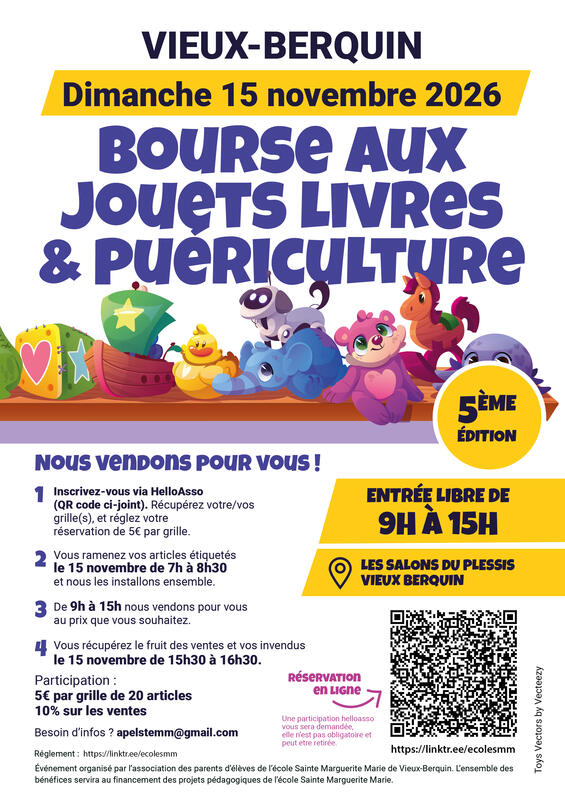 Bourse aux jouets, livres et puériculture