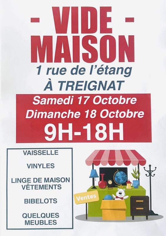 Vide maison treignat