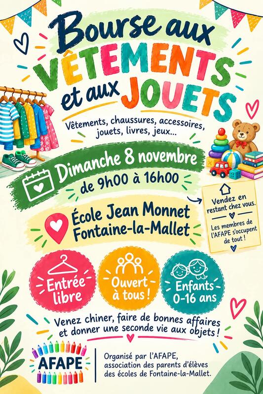 Bourse aux vêtements jouets et puériculture de l'afape