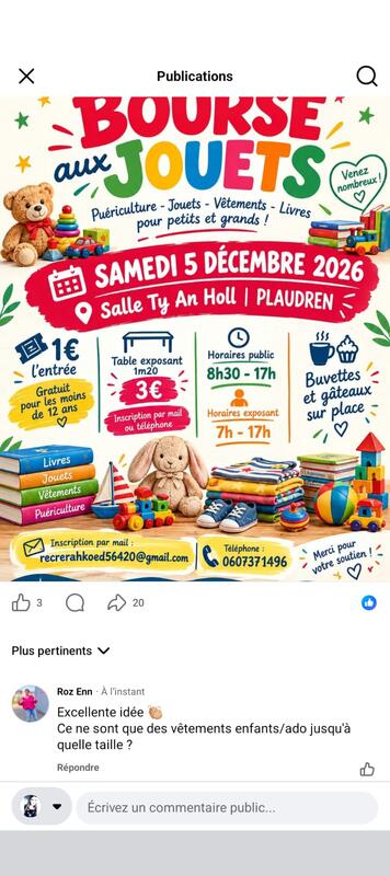 Bourse aux jouets