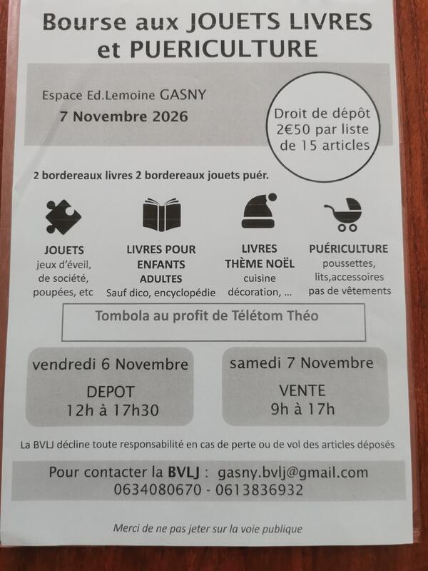 Bourse aux jouets - puériculture - livres