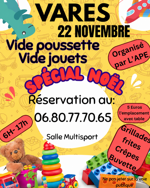 Vide poussette - vide jouets spécial noël