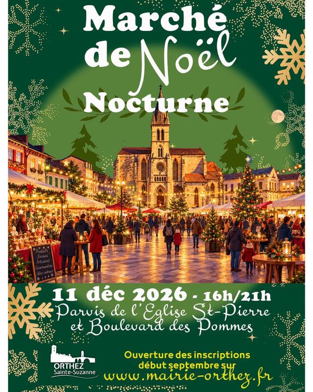 Marché de noël nocturne