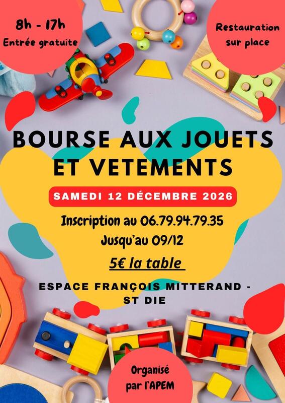 Bourse aux jouets et vêtements