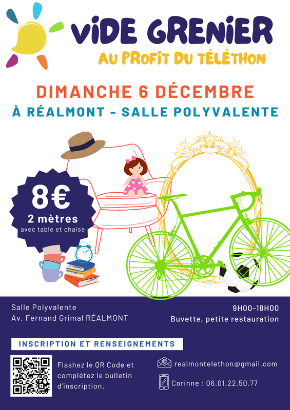 Vide grenier au profit du téléthon