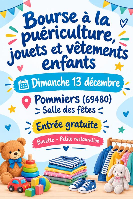 Bourse à la puériculture - jouets - vêtements enfants