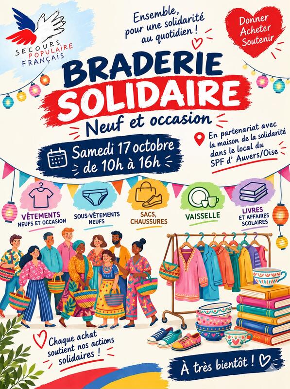 Braderie solidaire ouverte à tous (neuf et occasion)