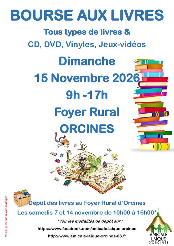 Bourse aux livres, CD, DVD, jeux
